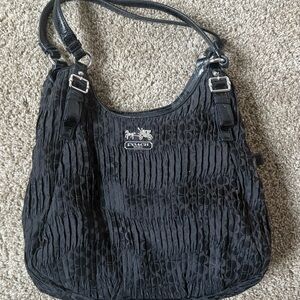 Coach Black Maddison Maggie pleated Women's shoulder Bag 2011
